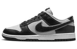 Nike Dunk Low Chenille Swoosh Black Grey DQ7683-001