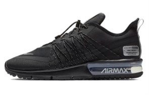 Nike Air Max Sequent Durable Breathable Low Top Running Shoes Women's Black AV5356-004