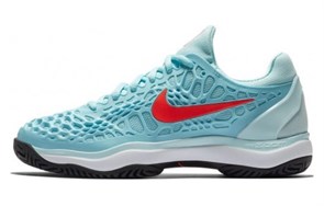 Nike Zoom Cage 3 Anti Slip Wear Resistant Low Top Tennis Shoes Women's Blue Red 918199-400