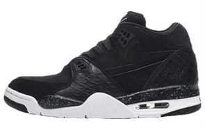 Nike Air Flight 89 Cushioning, Wear Resistant Mid Top Vintage Basketball Shoes Men's Black 306252-024