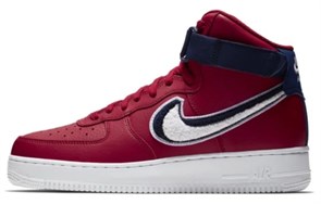 Nike Air Force 1 High 3D Chenille Swoosh Red White Blue 806403-603