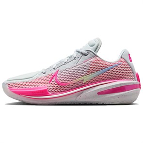 Nike Air Zoom G.T. Cut 1 Anti Slip Wear Resistant Low Top Basketball Shoes Men's White Pink pz-3990362222873315584