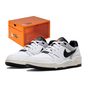 Nike Full Force Low Anti Slip Wear Resistant Low Top Skateboard Shoes Men's White Black pz-1045466038965006883