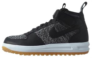 Nike Lunar Force 1 Flyknit Workboot Black/White Wolf Grey 855984-001