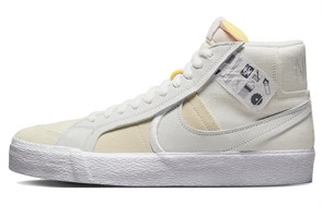 Nike Sb Blazer Mid Warning Label Summit White DZ7587-110
