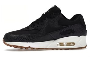 Nike Air Max 90 Abrasion Resistant Breathable Low Top Running Shoes Women's Black 443817-010