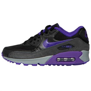 Nike Air Max 90 Anti Slip Wear Resistant Low Top Casual Running Shoes Women's Black Purple 616730-010