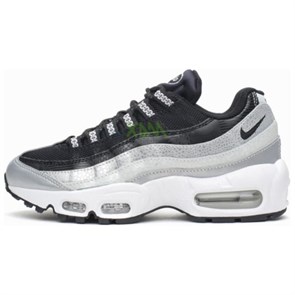 Nike Air Max 95 Cushioning, Wear Resistant Low Top Casual Shoes Women's Metal Platinum Silver 814914-001