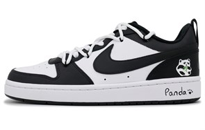 Nike Court Borough 2 Non slip Lightweight Low Top Skateboard Shoes GS Black White pz--3502985794812813503