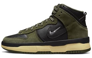 Nike Dunk High Up Medium Olive Black Velvet Brown Wolf Grey Women's DH3718-200