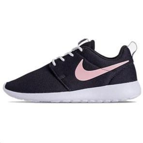Nike Roshe One Cushioning, Wear Resistant Low Top Running Shoes Women's Black Pink 844994-008