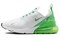 Nike Women's Air Max 270 'White Green Shock' AH6789-117 - фото 561059