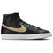 Nike Blazer Mid Mid Anti-Slip Wear-Resistant High-Top Skateboard Shoes Men's Black Gold BQ6806-003 - фото 578300