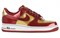 Nike Air Force 1 Slip Resistant Cushioning Low Top Skateboard Shoes Men's Red Gold 573979-700 - фото 603764