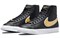 Nike Blazer Mid 77 Essential Black Metallic Gold Women's DH0070-001 - фото 624864