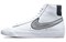 Nike Blazer Mid 77 Essential White Metallic Silver Women's DH0070-100 - фото 624868