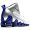 Nike Shox VC III Cushioning Slip Resistant And Abrasion Resistant Mid Top Basketball Shoes Men's White Silver Blue pz--8409895810459473892 - фото 628262